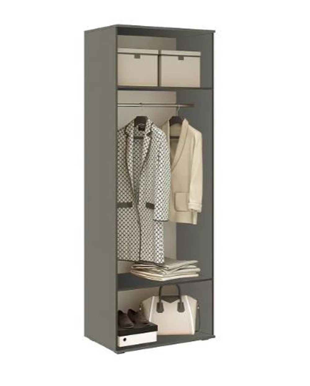 Шкаф 2-х створчатый Норд 800 графит