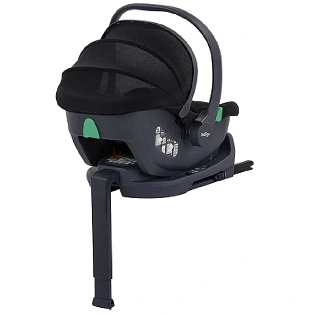 Автолюлька Indigo Minky I-Size с базой 0+ (40-87см) черный