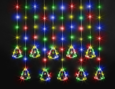 Гирлянда Navigator 95 009 NGF-D034-03 (бахрома елки и фигурки RGBY 3*0.6м IP20)