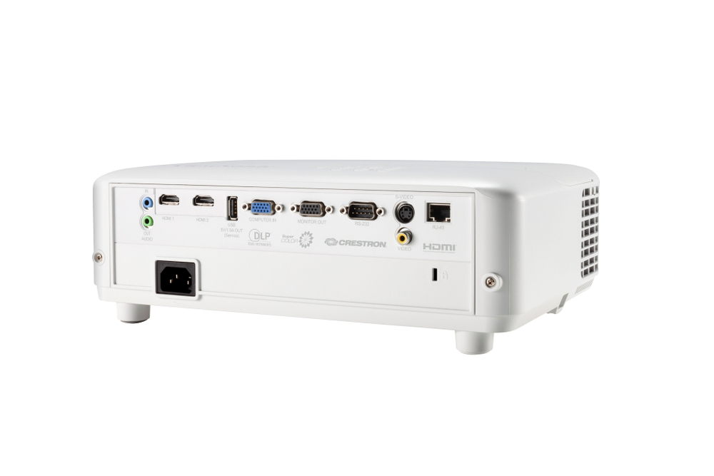 Задняя панель подключения проектора PG706HD: порты HDMI, VGA, аудио и другие интерфейсы.