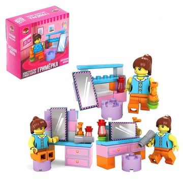 Конструктор "Гримёрка", 3 варианта сборки, 33 детали