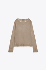 Двухслойный трикотажный свитер - ZARA