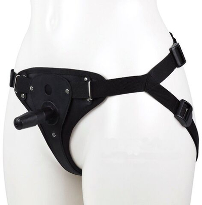 Женские трусики для фиксации насадки плугом с внутренней насадкой (Цвет: телесный с черным)