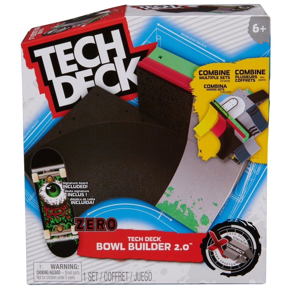Tech Deck X-Connect - стартовый набор Bowl Builder 2.0 + скейтборд Zero fingerboard 20145976 / артикул   13896 6069424 20145976  / GTIN 778988600573