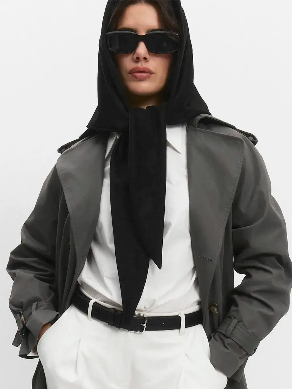 Косынка плотная замшевая