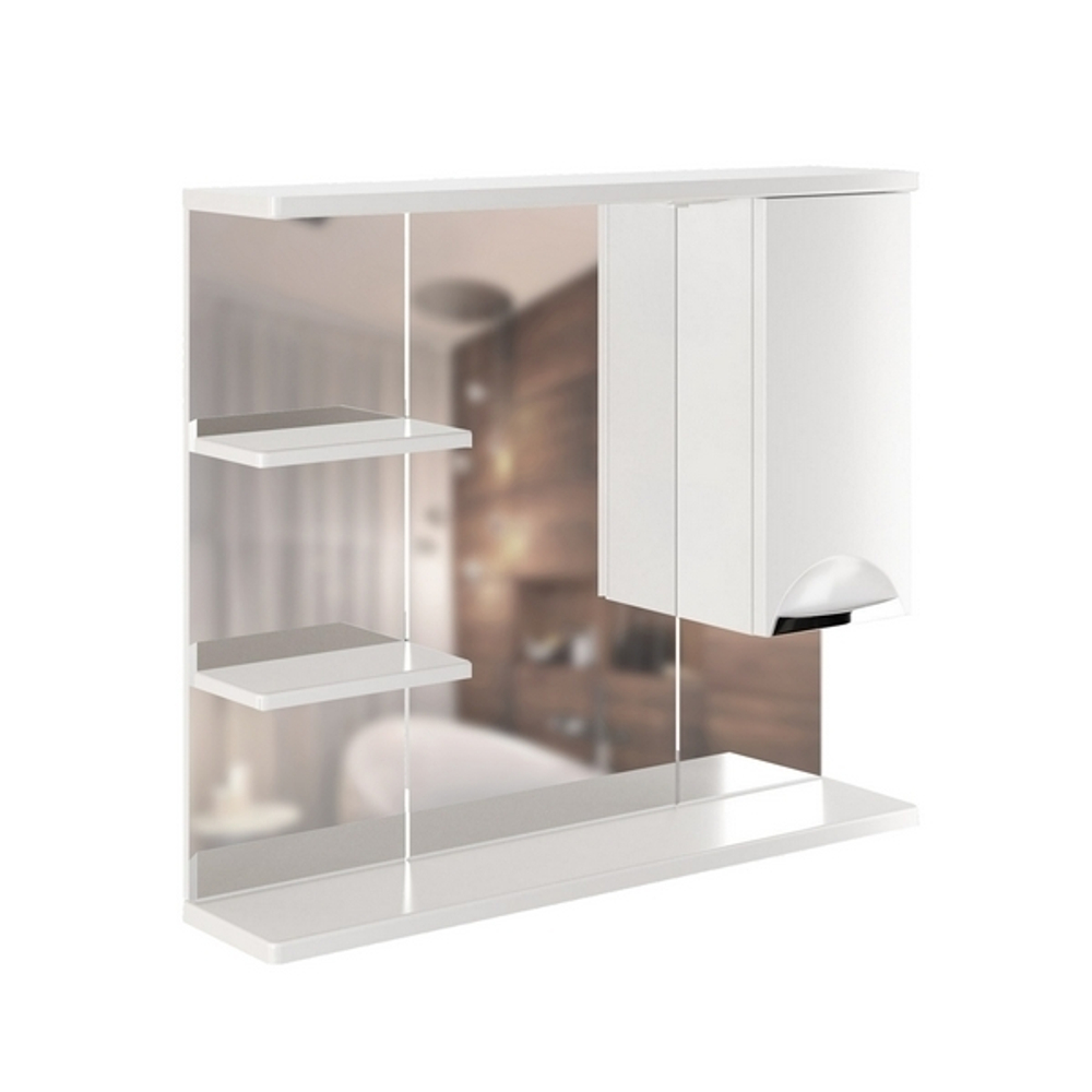 Зеркальный шкаф "ЭТЬЕН-80" правый с подсветкой (ПВХ)