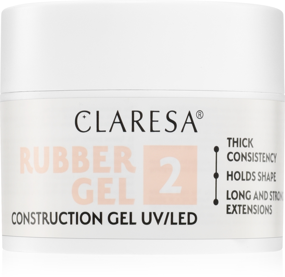 Claresa Rubber Gel Construction Gel UV/LED - Гель-лак для наращивания ногтей, 12 g