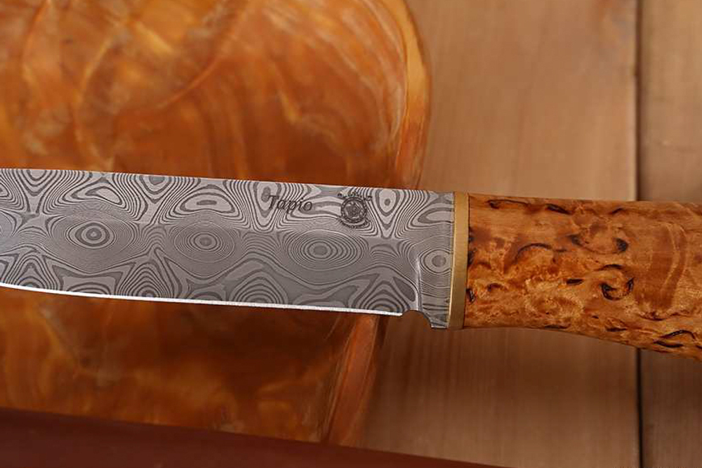 Туристический нож Тапио (Tapio) из дамаска