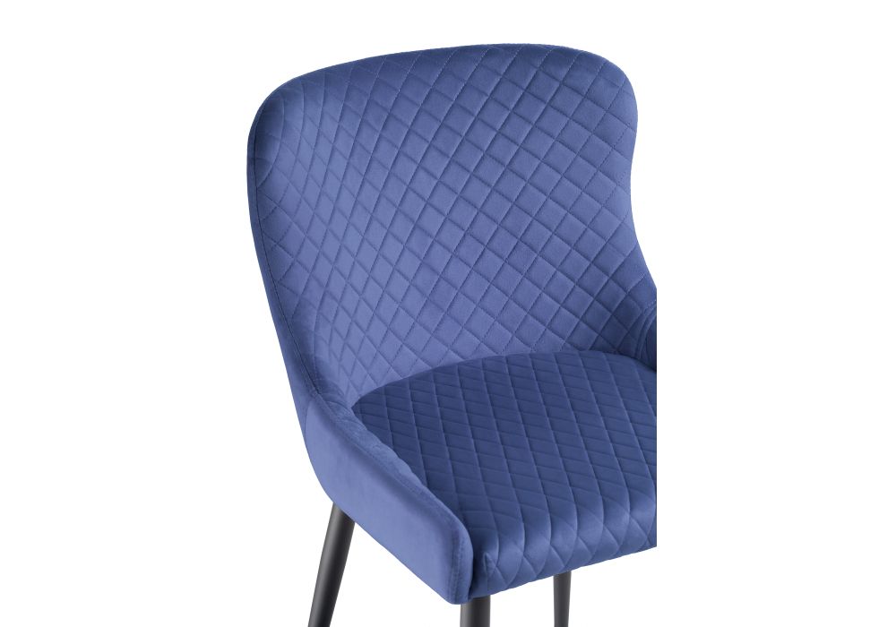 Стул на металлокаркасе Teo dark blue / black