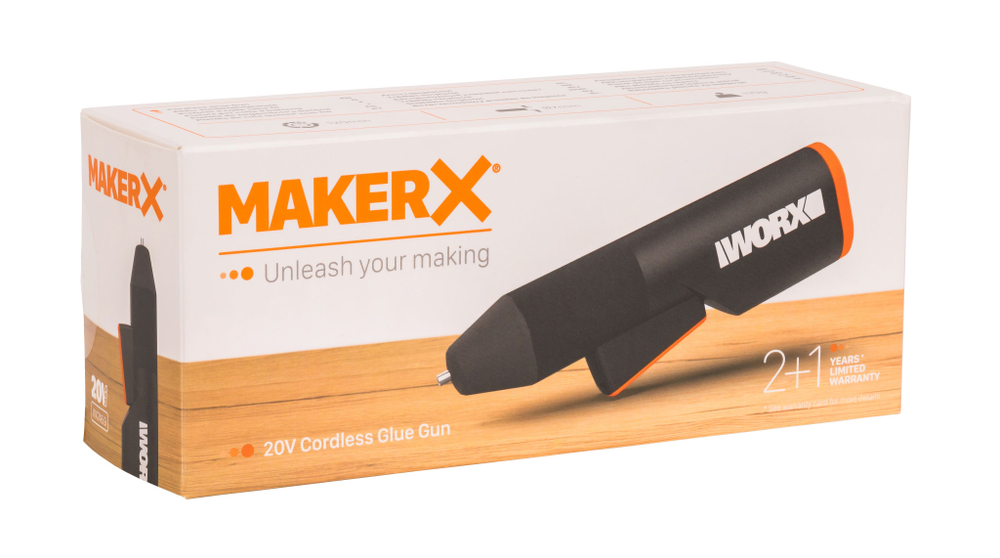 Клеевой пистолет аккумуляторный WORX WX746.9 20В без АКБ и ЗУ