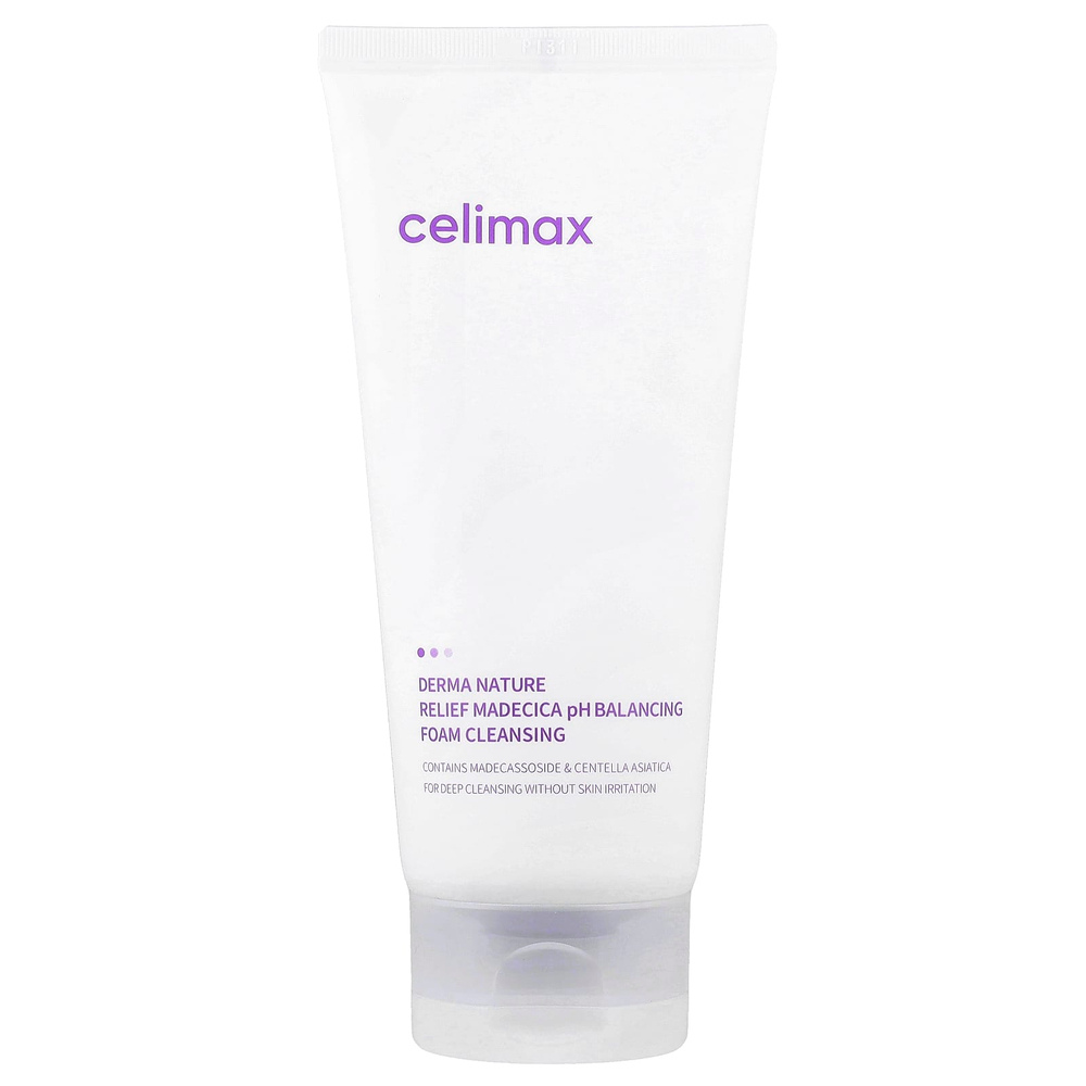 Celimax, Derma Nature, Relief Madecica pH, очищающая пенка, 150 мл (5,07 жидк. унции)