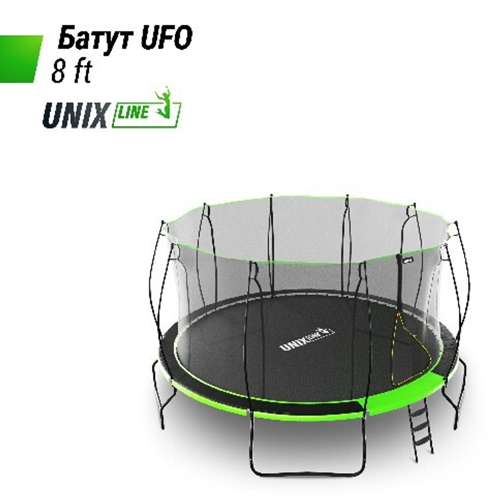 Батут unix line 14 ft ufo green