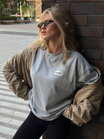 Футболка Gettin' Lucky серо-голубая