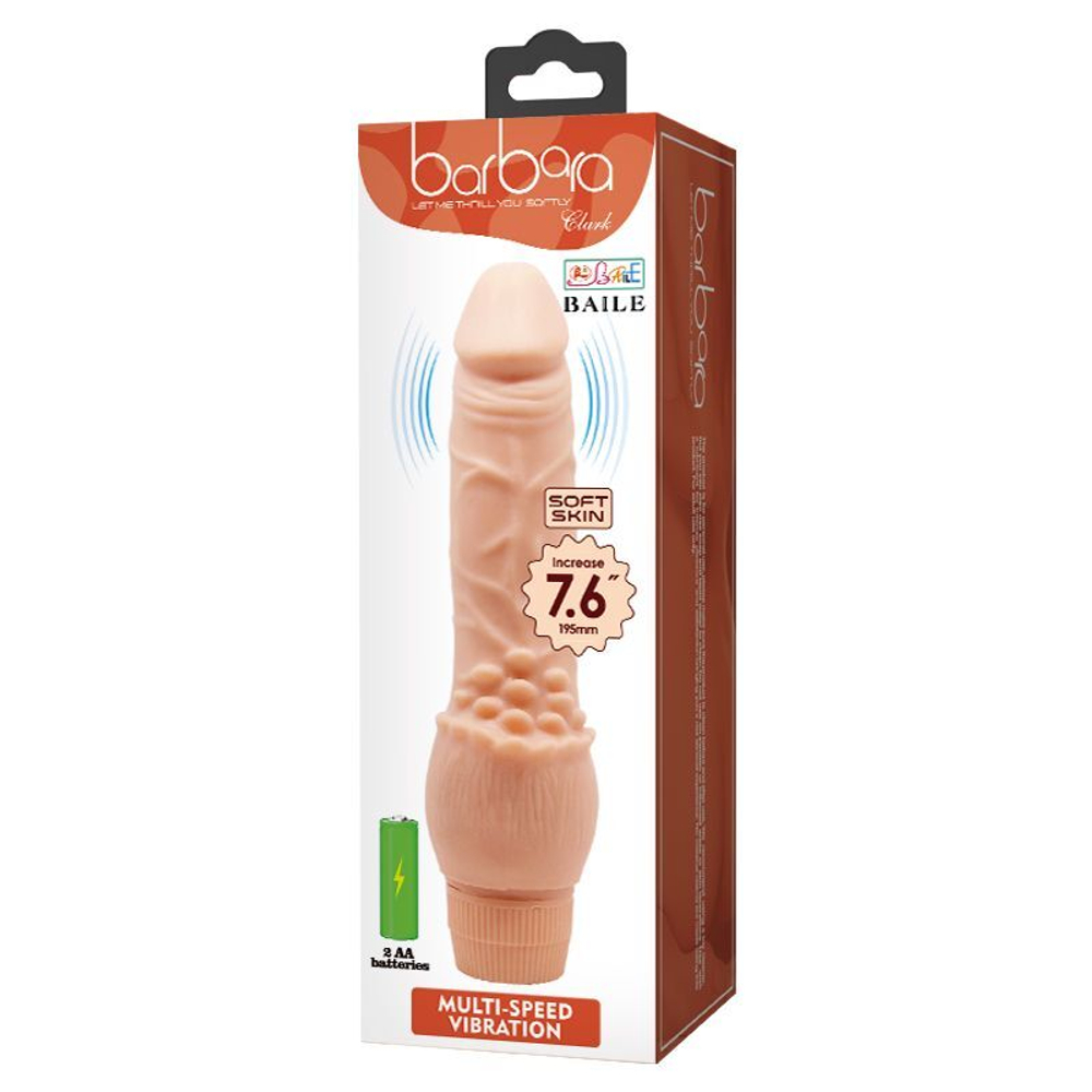 Вибратор-реалистик Baile Clark, 19,5 см – плавная вибрация