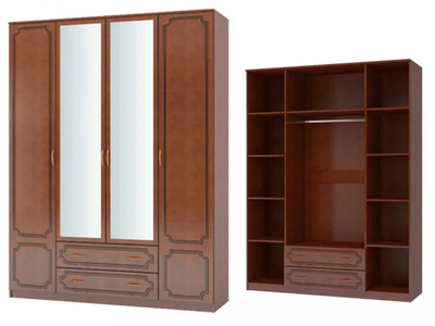 Шкаф ШР-4 платье и бельё с зеркалом Лак