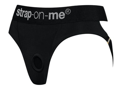 Черные трусики для насадок Heroine Lingerie Harness - size M (Размер: M) (Цвет: черный)