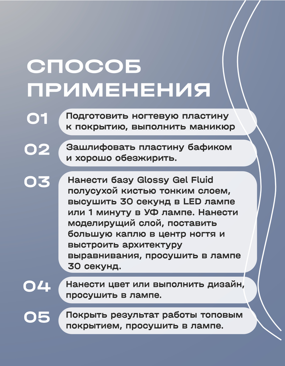 Glossy Gel FLUID - УНИВЕРСАЛЬНЫЙ базовый гель 20 мл