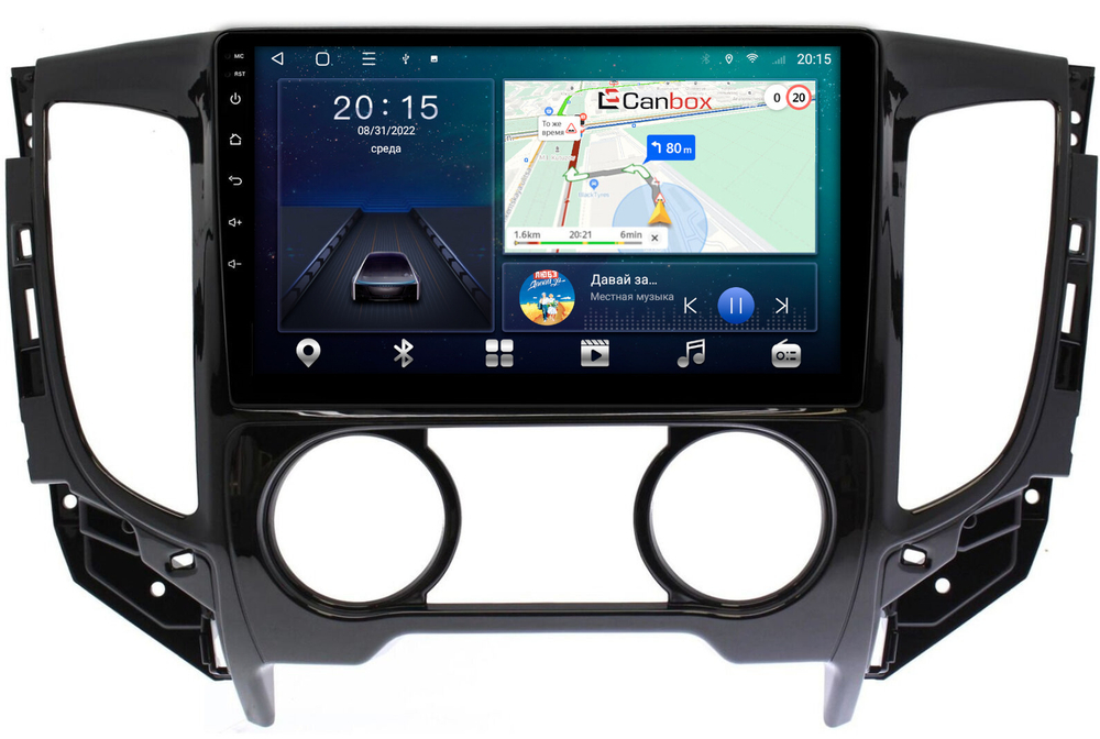 Магнитола для Mitsubishi L200 2015-2024 (кондиционер), FIAT Fullback - CanBox 9339 Android 10, 8-ядер, 4G SIM-слот