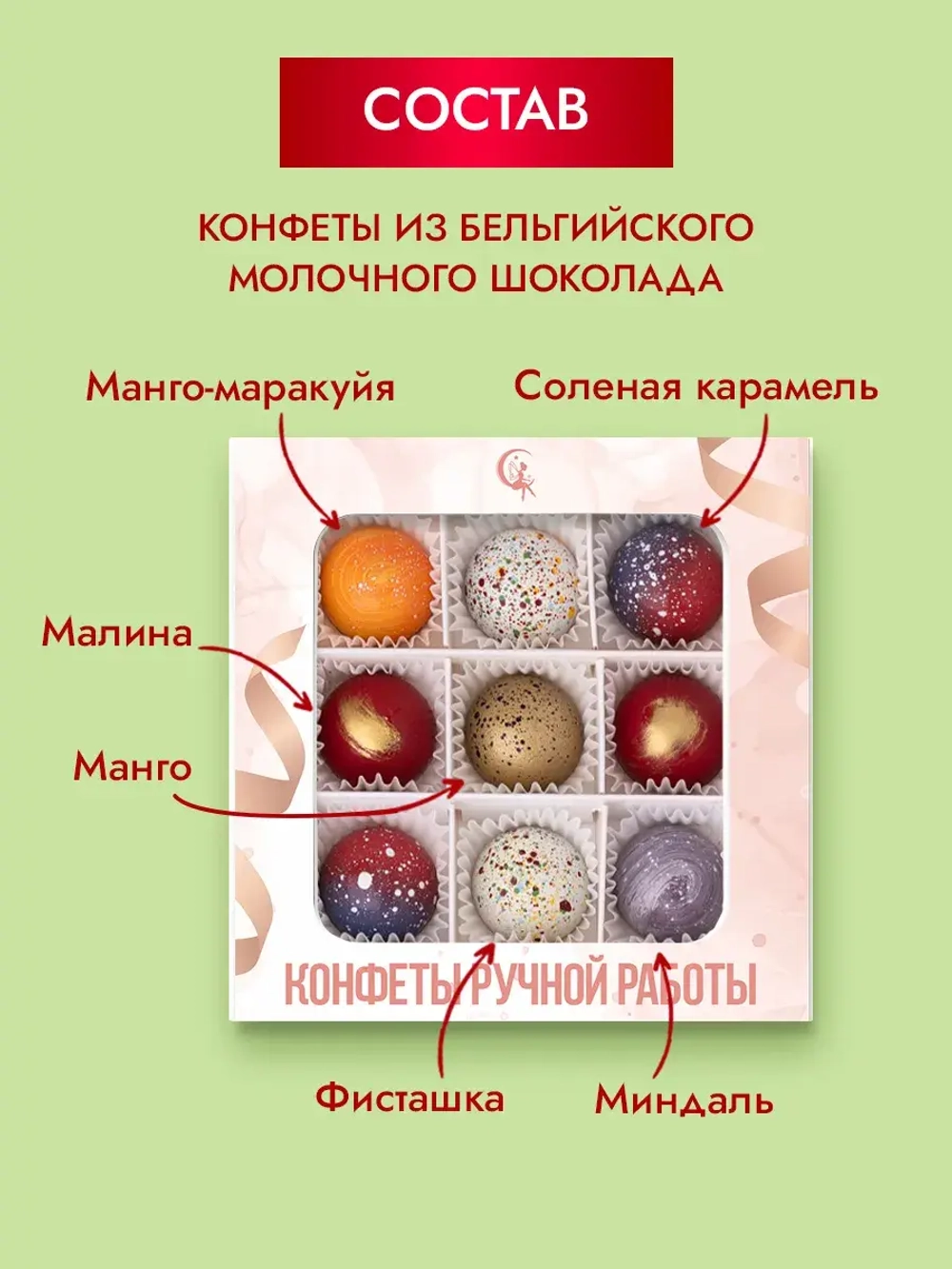 Конфеты шоколадные ручной работы