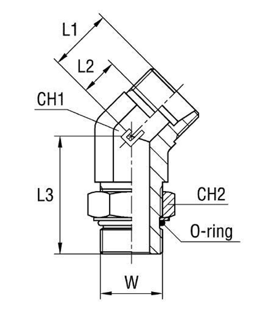 Штуцер FRA45 DL15 UNF7/8&quot; (корпус)