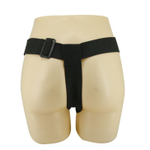 Страпон на эластичных ремнях Ultra Harness Les Dildo - 15 см. (Цвет: черный)