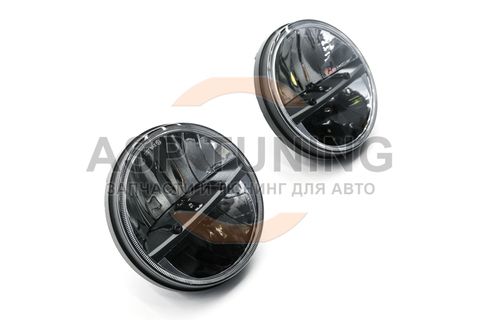 Фары LED темный хром без ДХО для Лада 4x4, Урбан (010)