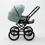 Универсальная детская коляска Adamex Porto Retro Deluxe (100% экокожа) P-SA20 (2в1)