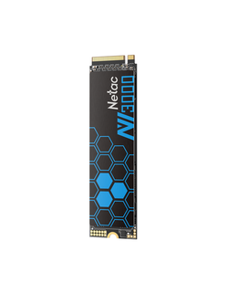 Ssd накопитель Netac SSD NV3000 1TB PCIe 3 x4 M.2 2280 NVMe 3D NAND, R/W up to 3100/2100MB/s, IOPS(R4K) 220K/160K, TBW 600TB, with heat sink, 5y wty