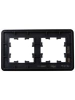 BRITE Рамка 2-местная РУ-2-1-Бр металл черный RE IEK