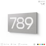 Номер на дверь 789, табличка на дверь для офиса, квартиры, кабинета, аудитории, склада, серая 120х70 мм, Айдентика Технолоджи