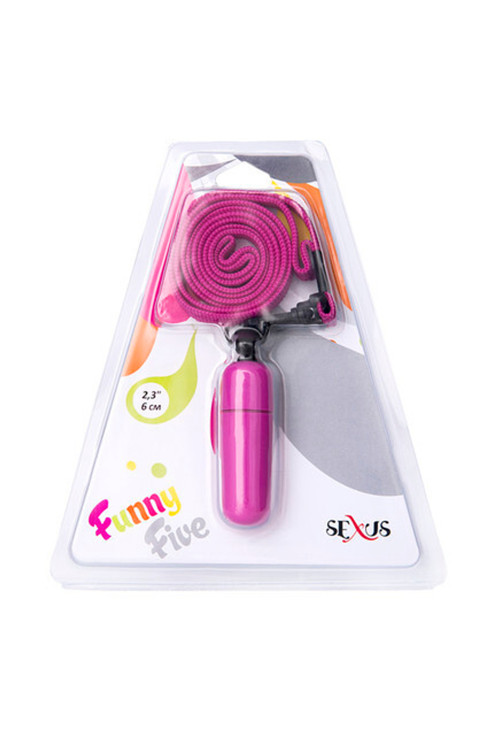 Мини-вибратор фиолетовый на шнурке Funny Five (5,5 см , фиолетовый) (Цвет: фиолетовый)