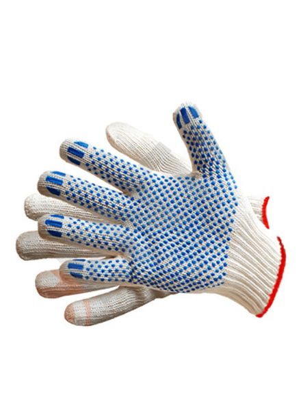 Перчатки х/б с ПВХ 6-и нитка (200)