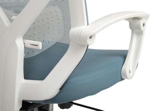 Кресло Оливер RCH W-203AC Белый пластик/Синий