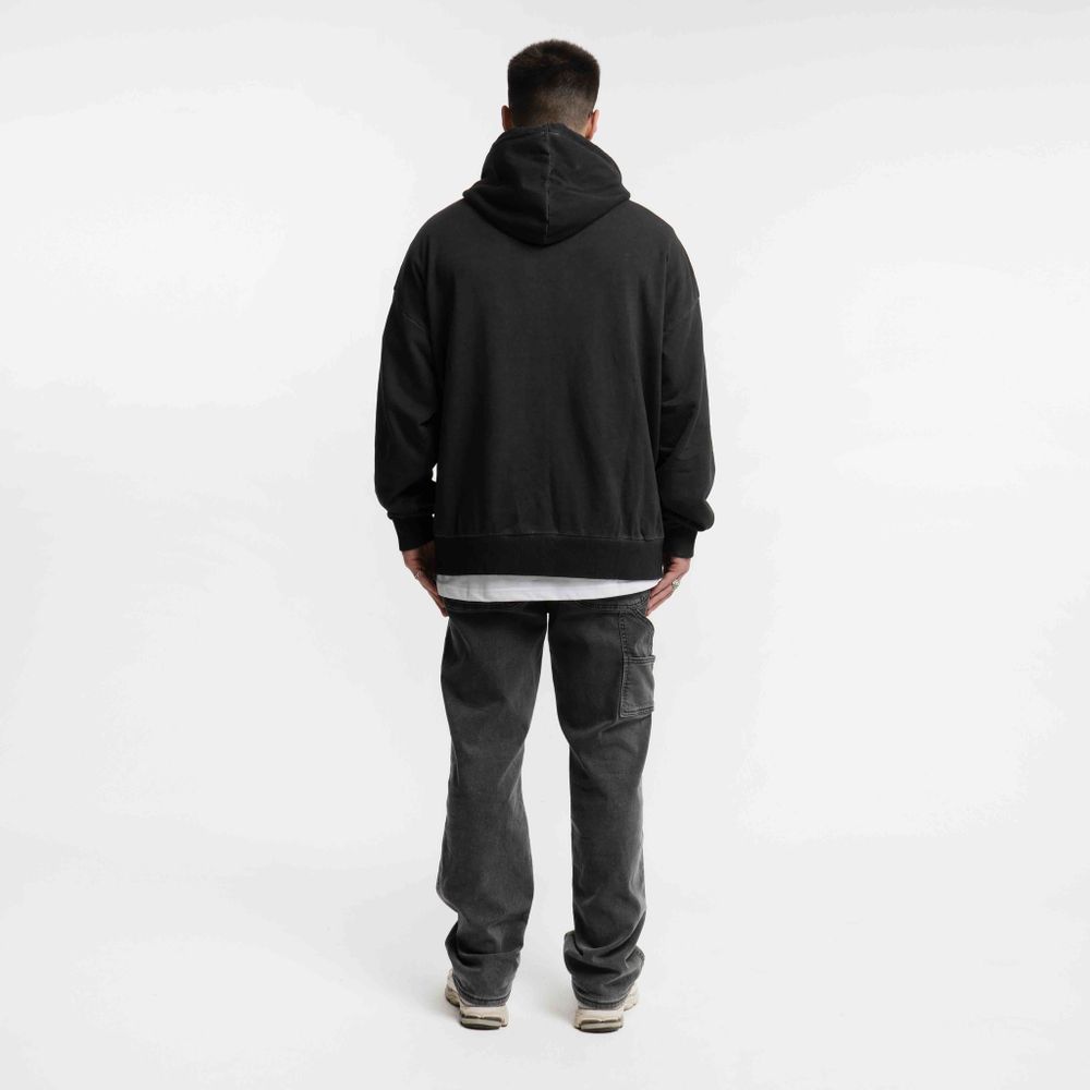 Худи Dissident Zip DDesigns in Garment Dyed Black