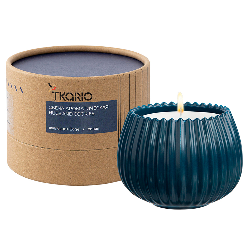 Свеча ароматическая hugs and cookies из коллекции edge, синий, 30 ч