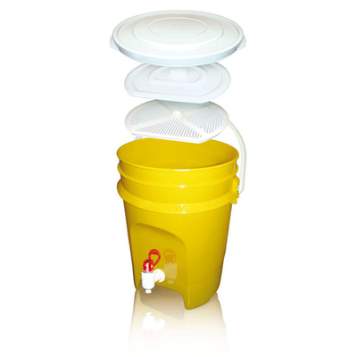 Контейнер д/дезинфекции медицинских отходов (ЭМ-контейнер) на 15л., с краном для слива, 1шт.