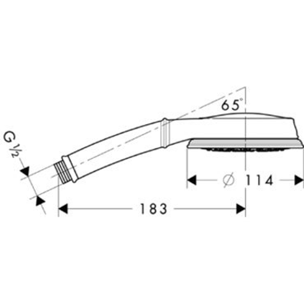 Ручной душ Hansgrohe Croma Classic 100 Multi 28539000  схема