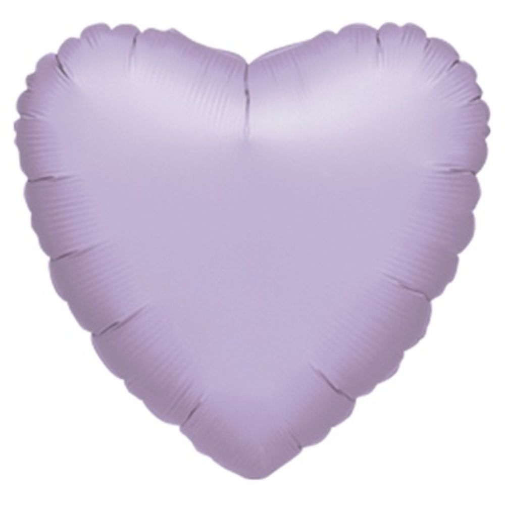 AN Шар Сердце 18" / 46 см, сиреневый / Lilac (БГ-15)