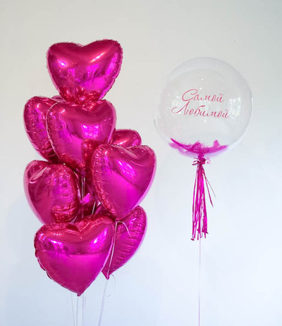 Композиция из гелиевых шаров Самой любимой