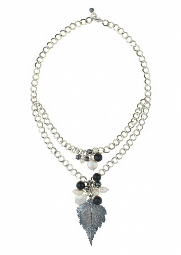 Колье лист Ester Bijoux Birch CL874-S BW