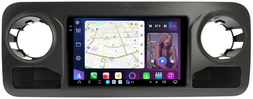 Магнитола для Mercedes-Benz Sprinter W907 2018+ - FarCar GX10-7296 монитор 10.36" 2K QLED на Android 14, TS20, 6+128Гб, CarPlay, 4G SIM-слот