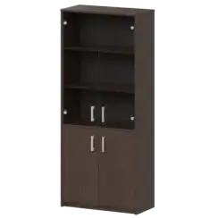 Шкаф комбинированный с тонированным стеклом А-310/А-стл310тон Дуб венге 770x365x2000 Арго