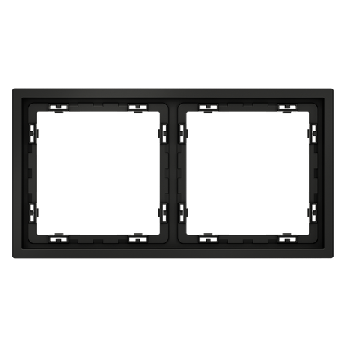 Рамка пластиковая VOLTUM S70 на 2 поста, (черный матовый)