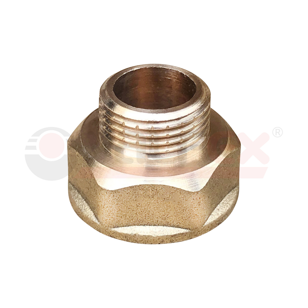 Переходник латунь ВР1/2"/НР3/8" VALFEX