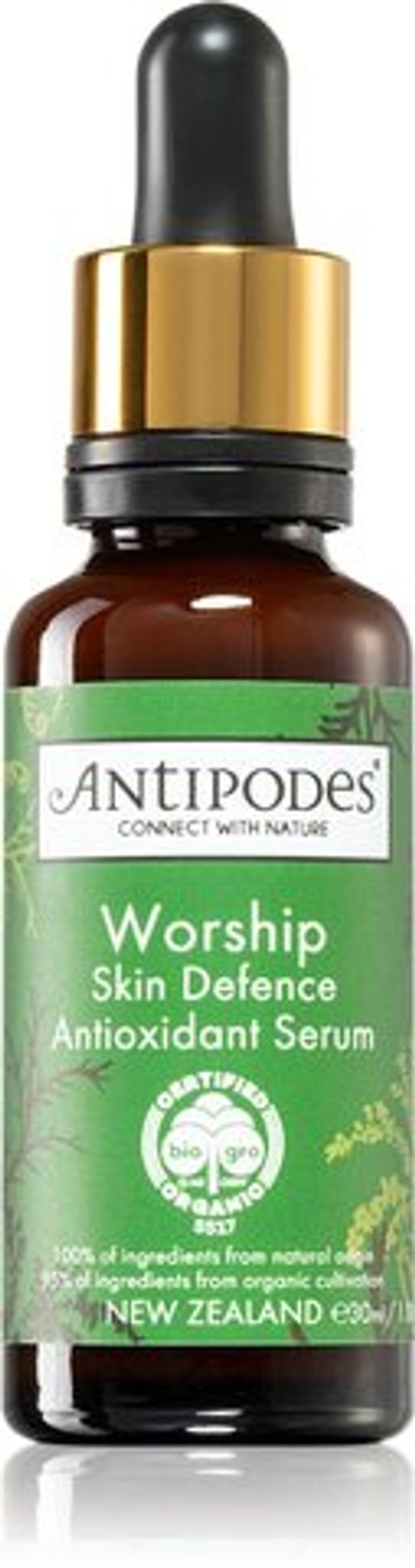 Antipodes Worship Skin Defence Antioxidant Serum - сыворотка для лица для защиты клеток от окислительного стресса /   30  ml  / GTIN 9421905119726