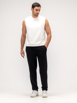 Брюки спортивные прямые без начеса. Уголь.