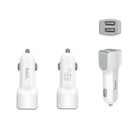 Автомобильный адаптер Hoco Z23 на 2 USB, 010516 Белый