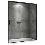 Душевая дверь Abber Komfort AG93160B стекло прозрачное/профиль черный