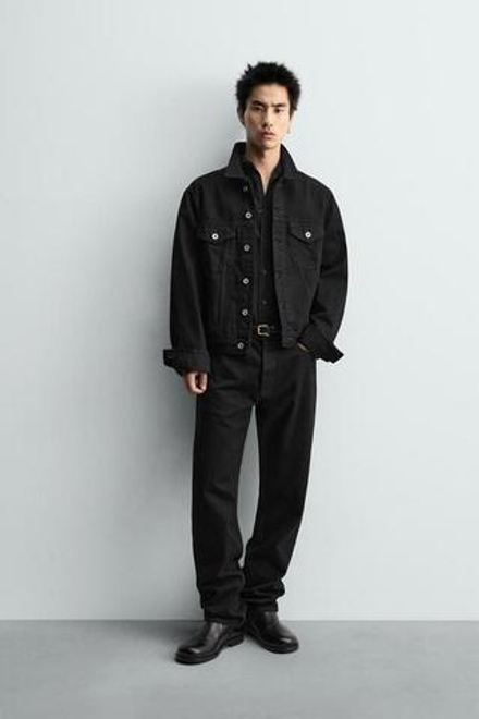 ZARA ДЖИНСЫ STRAIGHT FIT LIMITED EDITION, ЧЕРНЫЙ