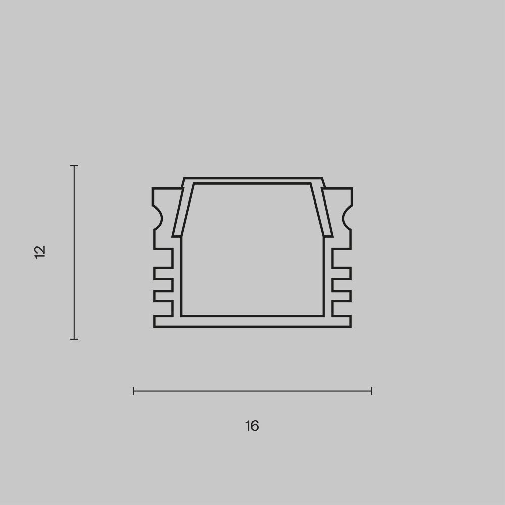 Профиль для ленты Maytoni ALM005S-2M